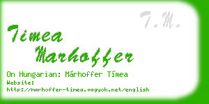 timea marhoffer business card