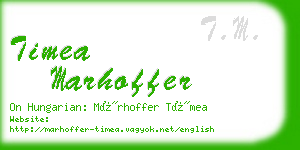 timea marhoffer business card